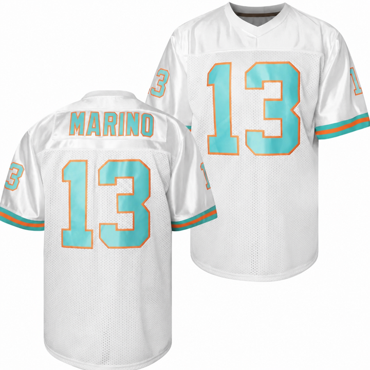 Dan Marino White Football Jersey – Custom Name and Number