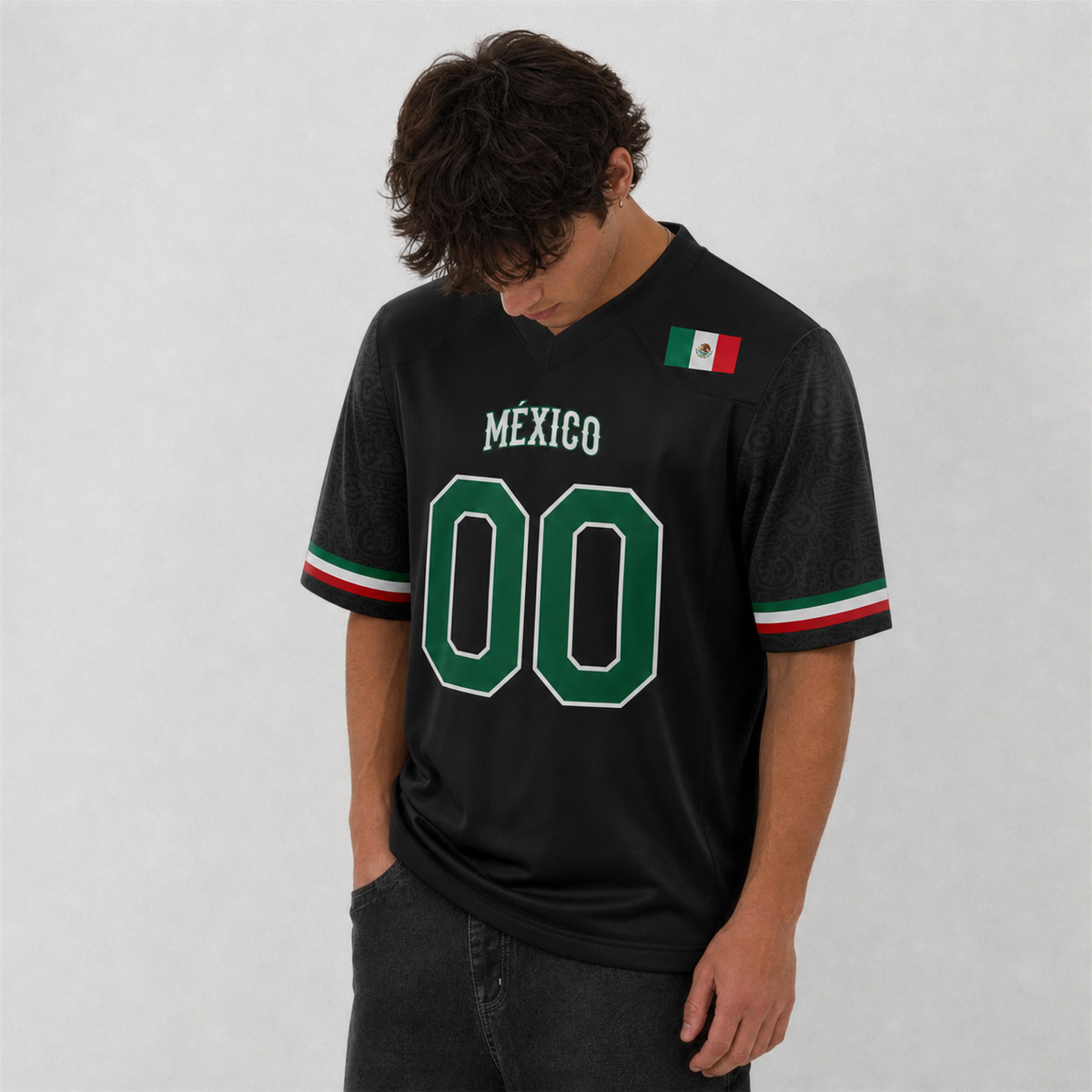 Mexico Black Football Jersey – Custom Name and Number