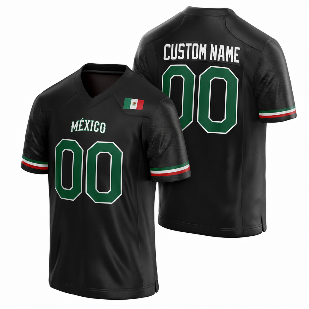 Mexico Black Football Jersey – Custom Name and Number