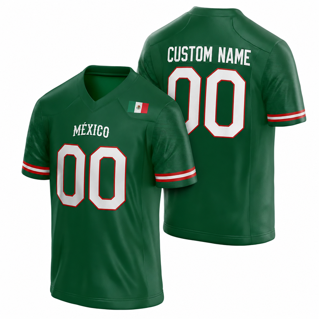 Mexico Green Football Jersey – Custom Name and Number