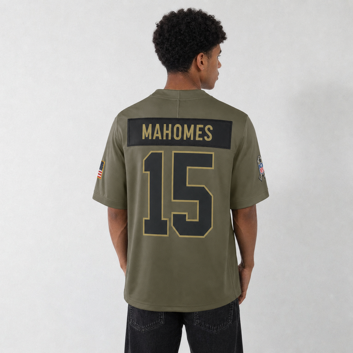 KC Chiefs Olive Green Football Jersey – Custom Name and Number