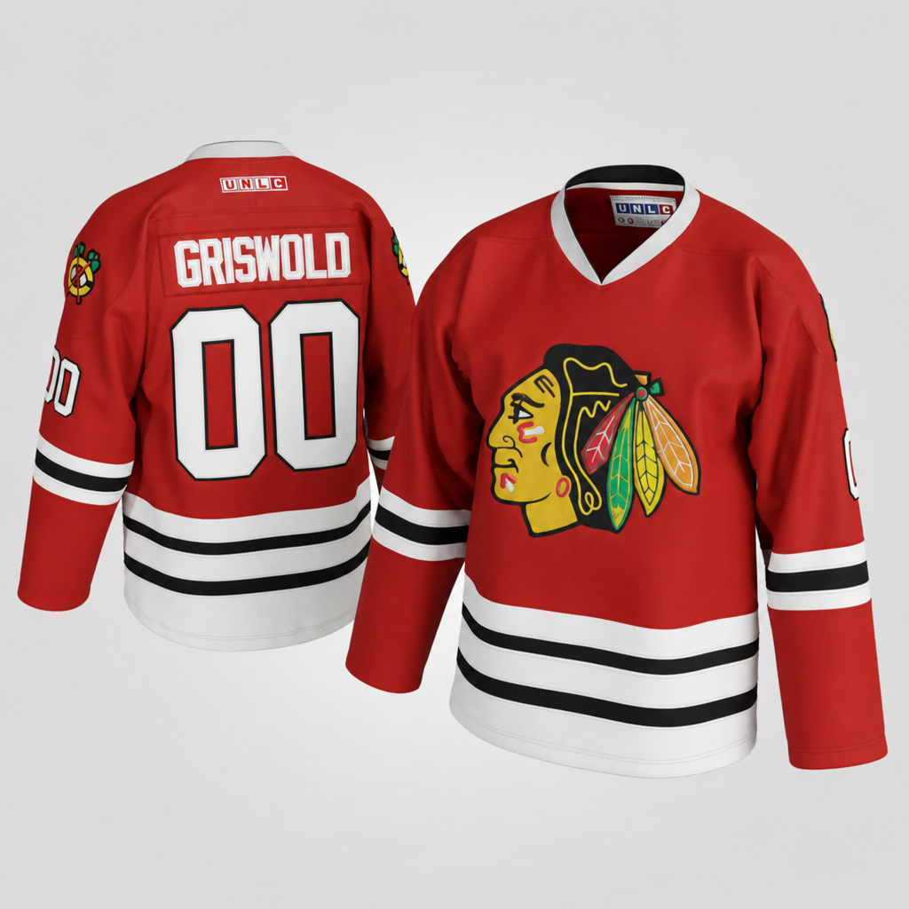 Griswold Red Hockey Jersey – Custom Name and Number