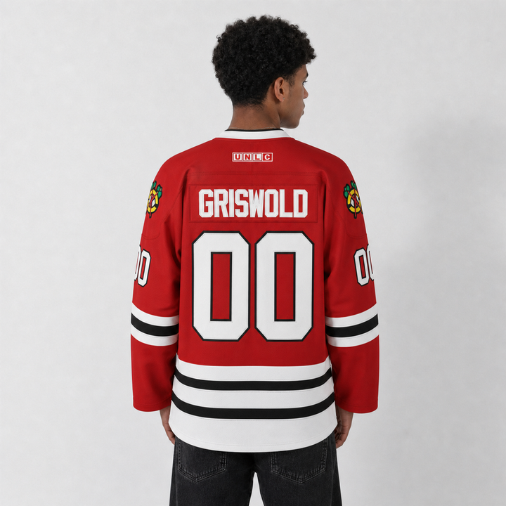 Griswold Red Hockey Jersey – Custom Name and Number