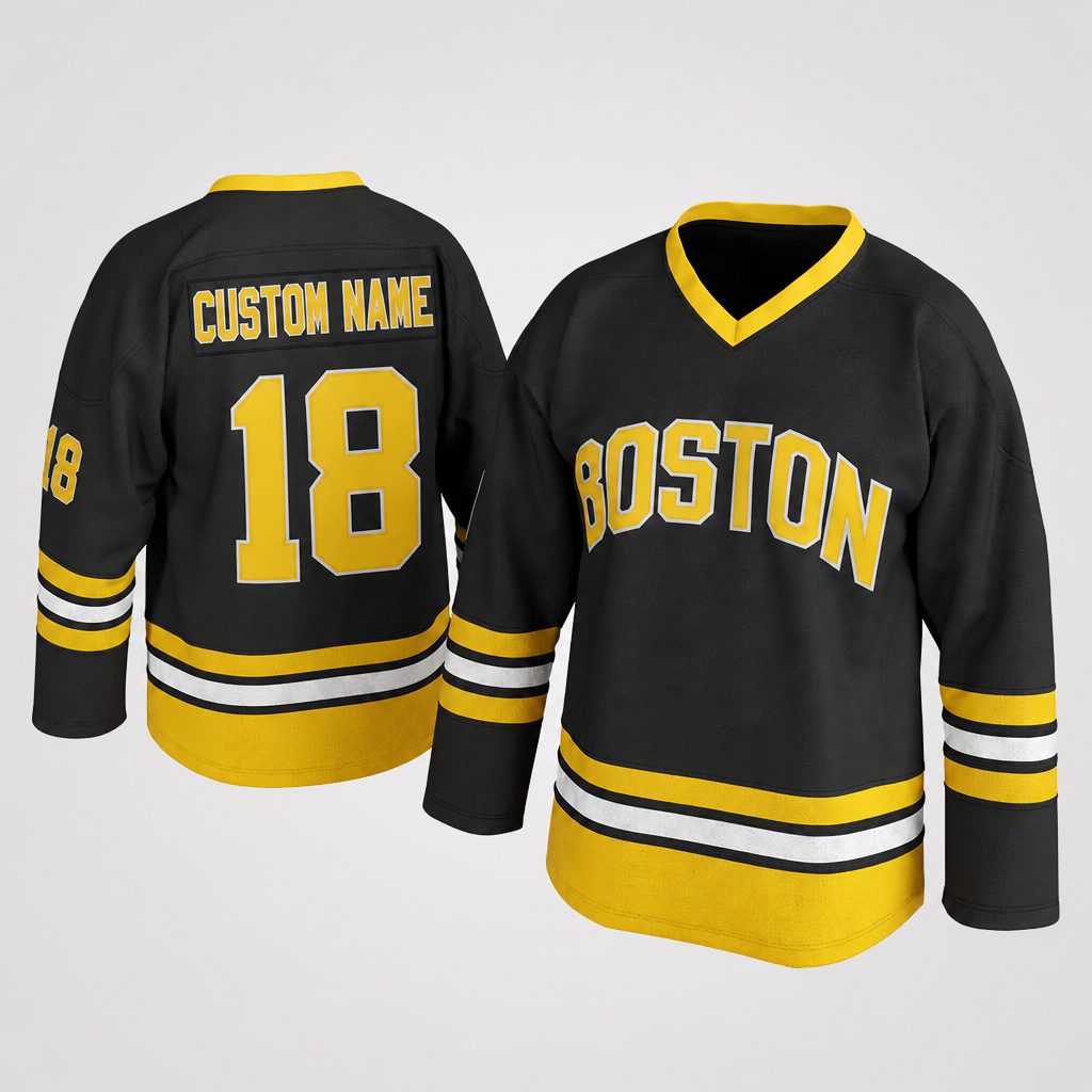 Happy Gilmore Boston Black Hockey Jersey – Custom Name and Number