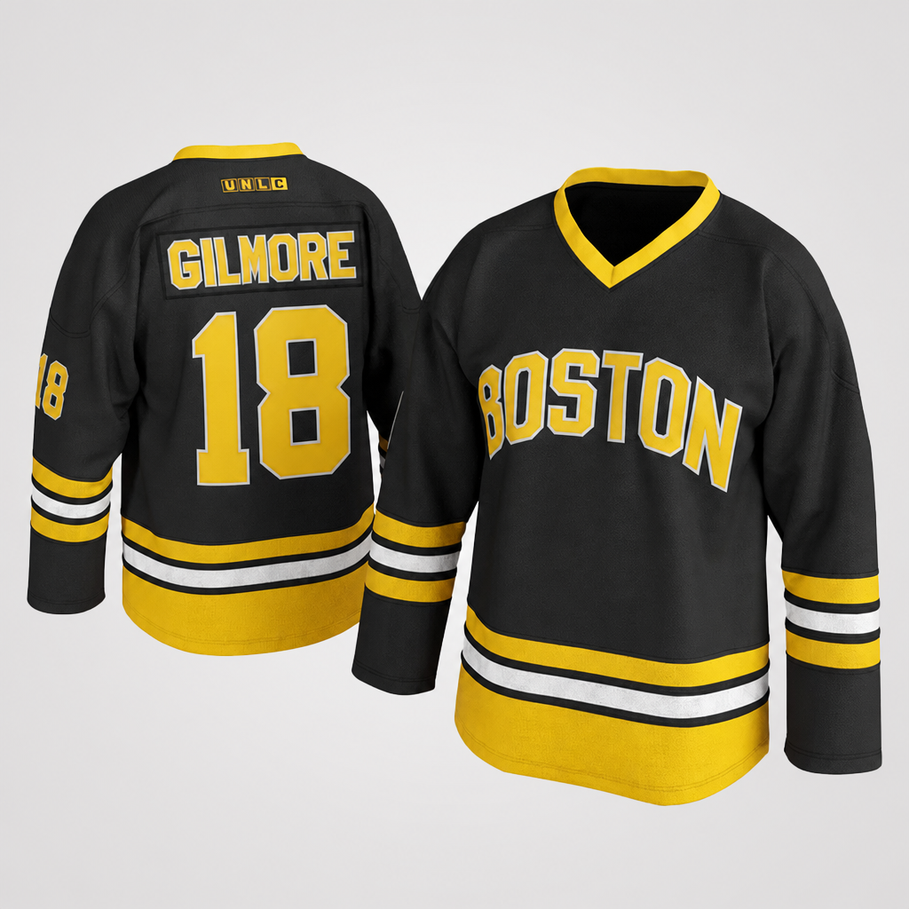 Happy Gilmore Boston Black Hockey Jersey – Custom Name and Number