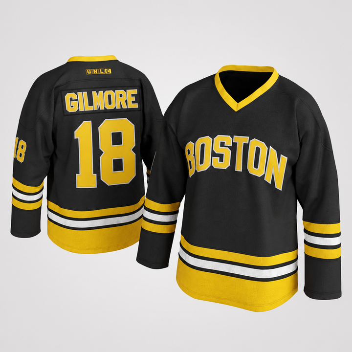 Happy Gilmore Boston Black Hockey Jersey – Custom Name and Number
