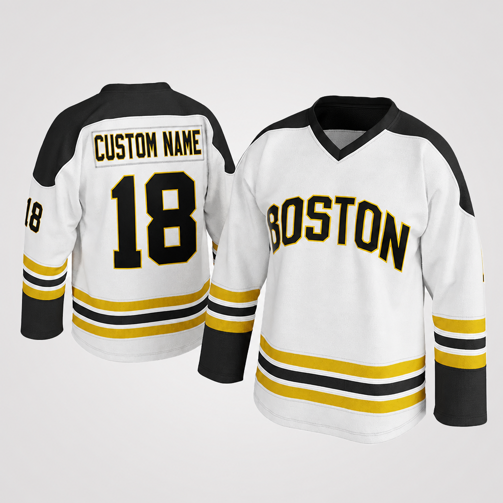 Happy Gilmore Boston White Hockey Jersey – Custom Name and Number