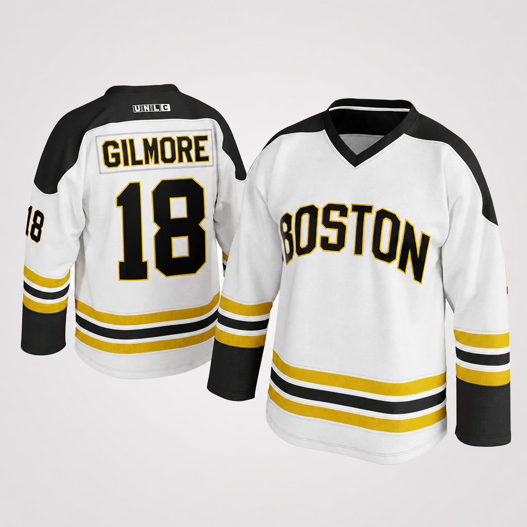 Happy Gilmore Boston White Hockey Jersey – Custom Name and Number