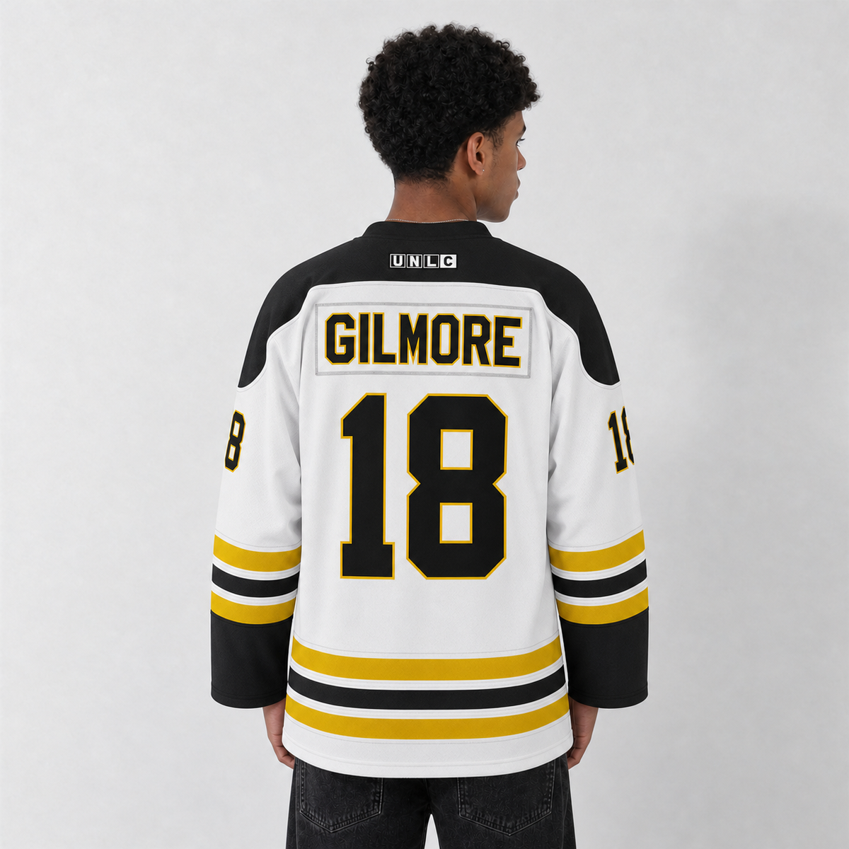 Happy Gilmore Boston White Hockey Jersey – Custom Name and Number