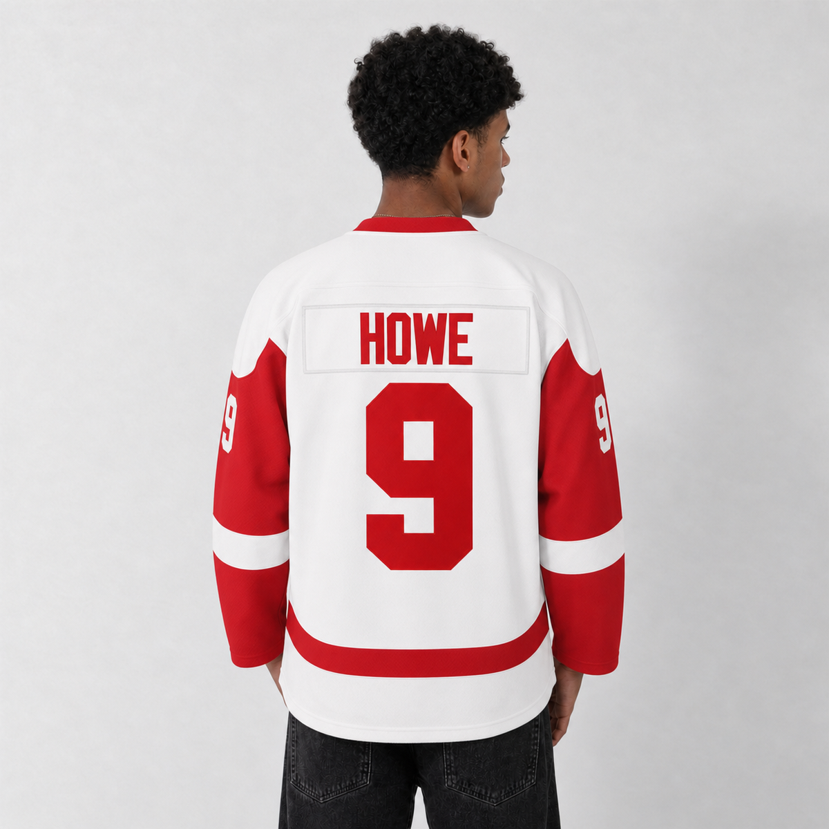 Gordie Howe Detroit White Hockey Jersey – Custom Name and Number