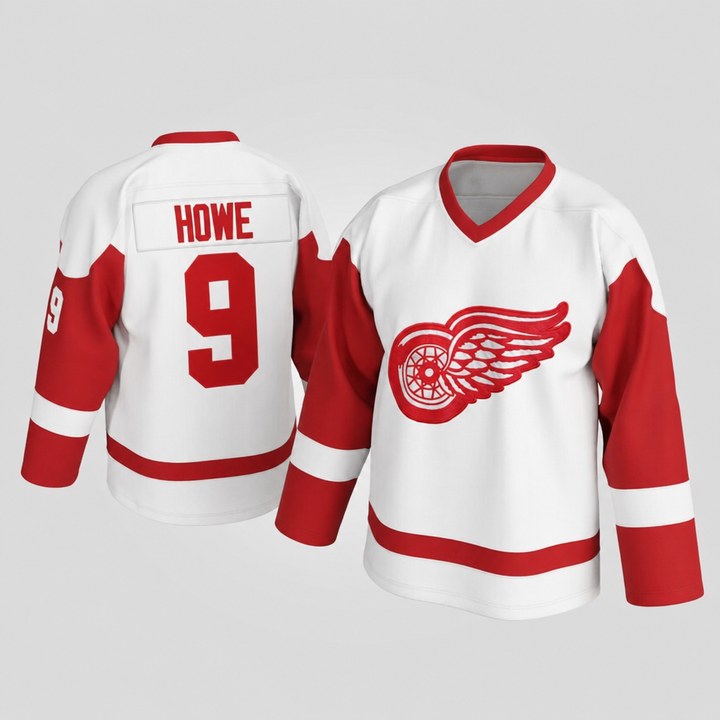 Gordie Howe Detroit White Hockey Jersey – Custom Name and Number