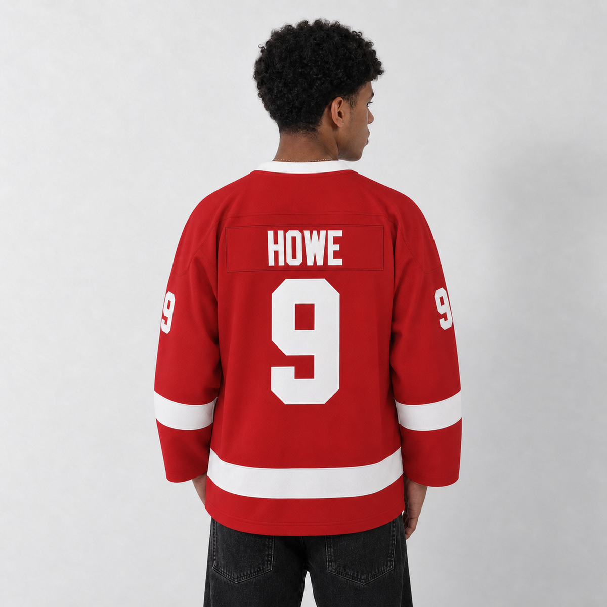 Gordie Howe Detroit Red Hockey Jersey – Custom Name and Number
