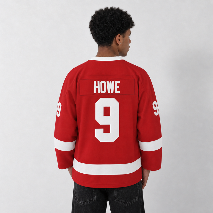 Gordie Howe Detroit Red Hockey Jersey – Custom Name and Number