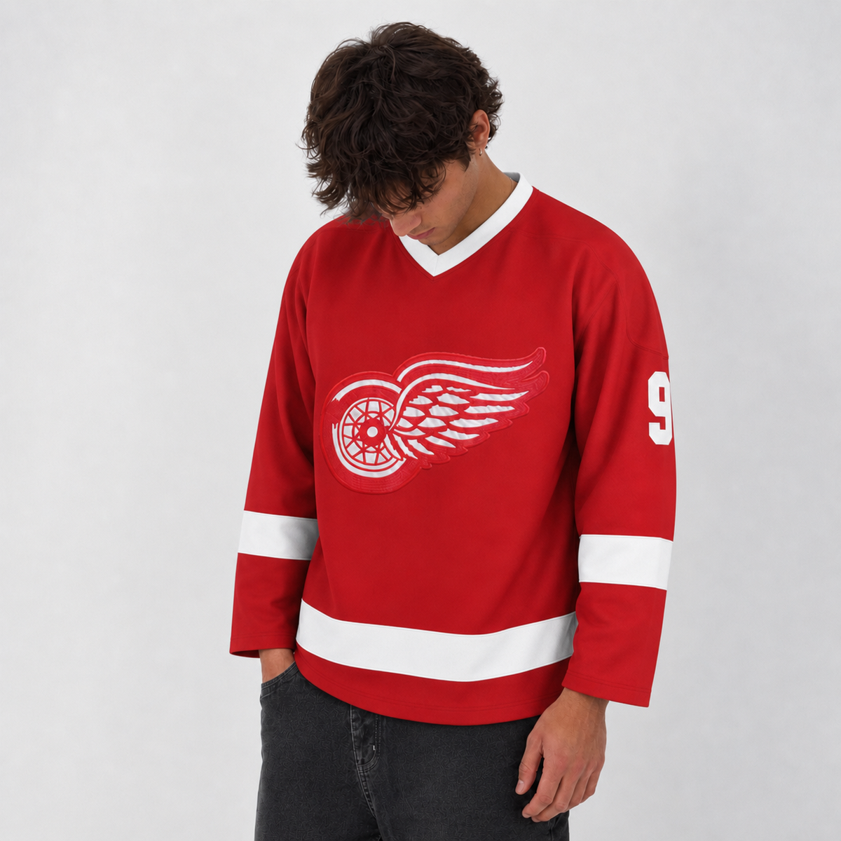 Gordie Howe Detroit Red Hockey Jersey – Custom Name and Number