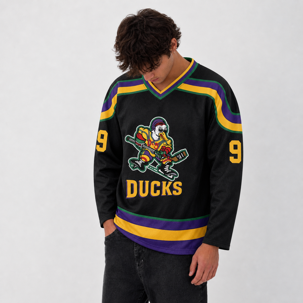 Banks 99 Ducks Black Hockey Jersey – Custom Name and Number
