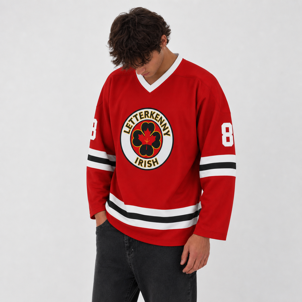 Shoresy Letterkenny Irish Red Hockey Jersey – Custom Name and Number