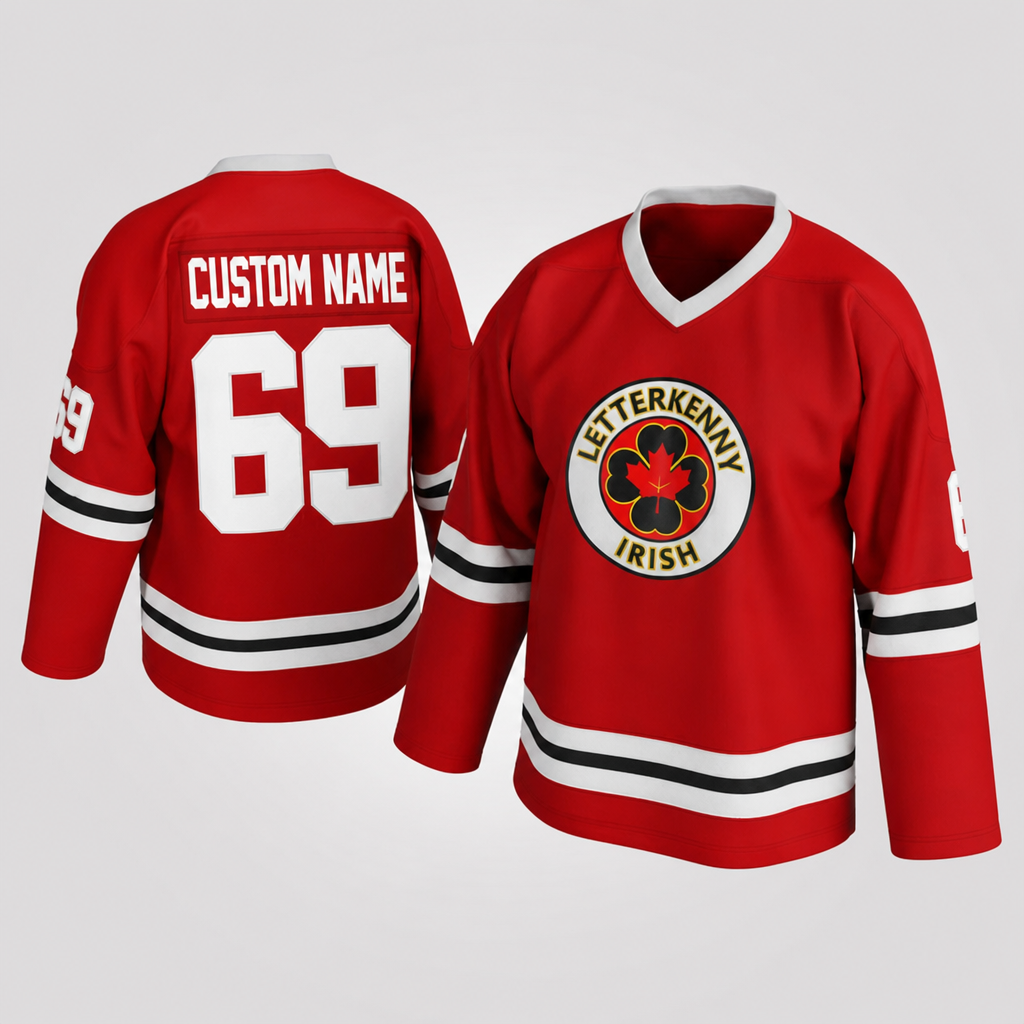 Shoresy Letterkenny Irish Red Hockey Jersey – Custom Name and Number