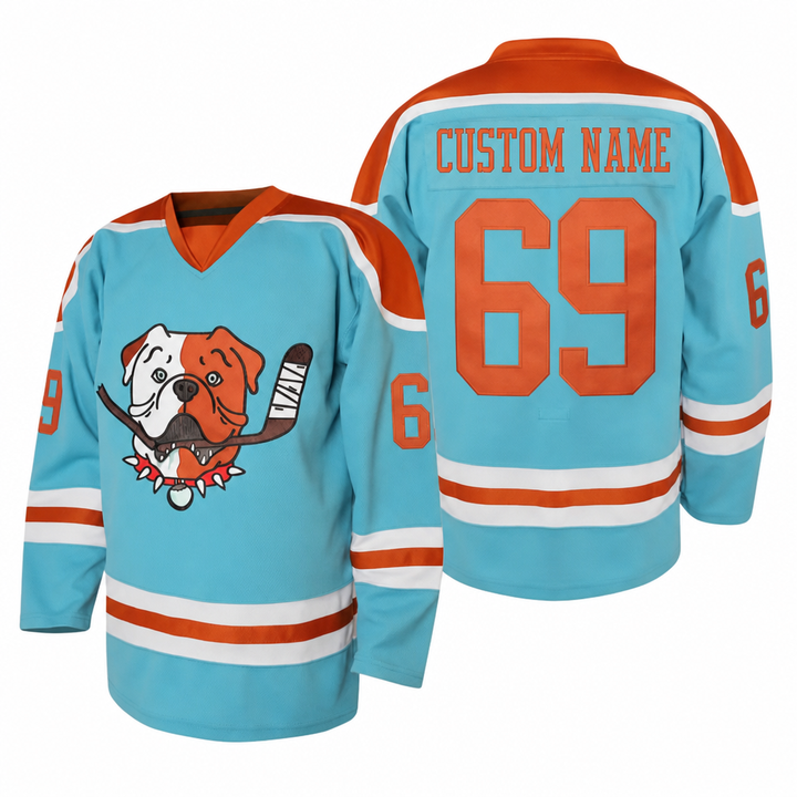 Shore 69 Bulldogs Blue Hockey Jersey – Custom Name and Number