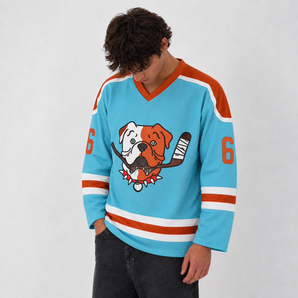 Shore 69 Bulldogs Blue Hockey Jersey – Custom Name and Number
