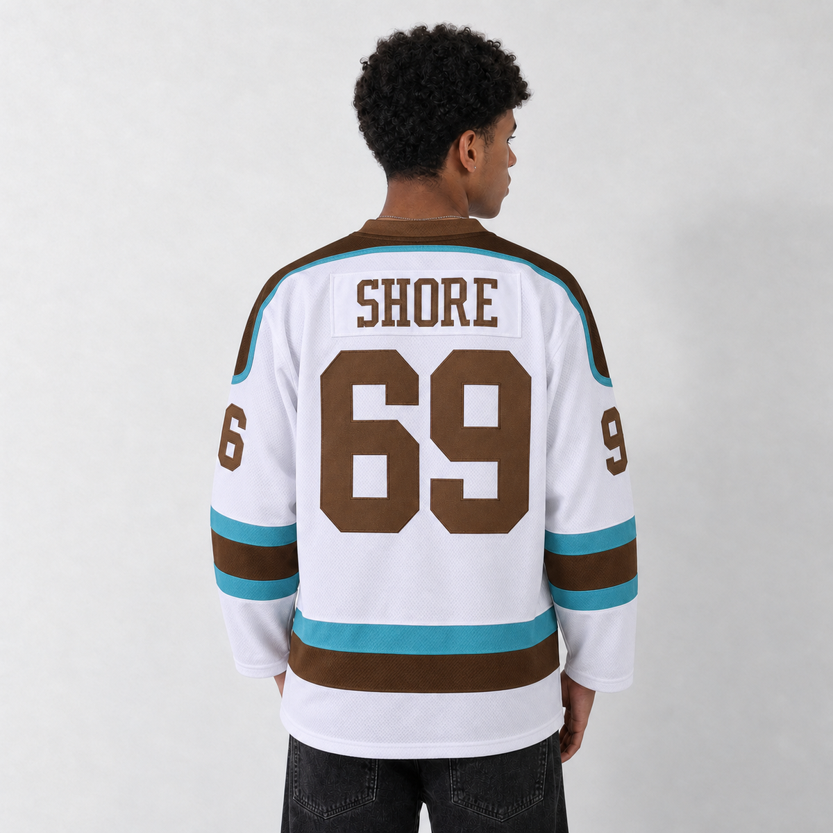 Shore 69 Bulldogs White Hockey Jersey – Custom Name and Number