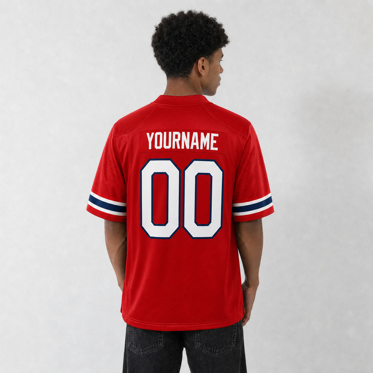USA Red Football Jersey – Custom Name and Number