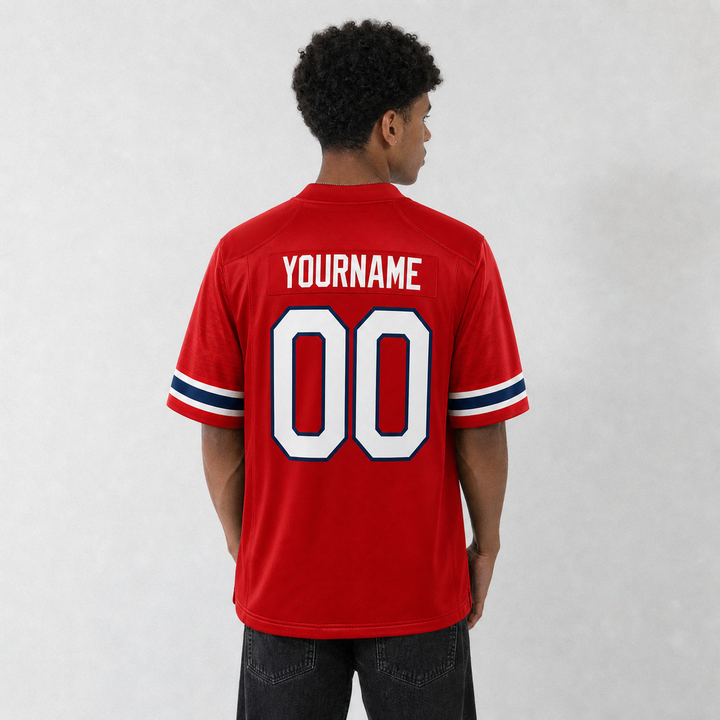 USA Red Football Jersey – Custom Name and Number