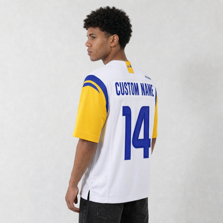 LAR White Football Jersey Number 14 Custom Name and Number