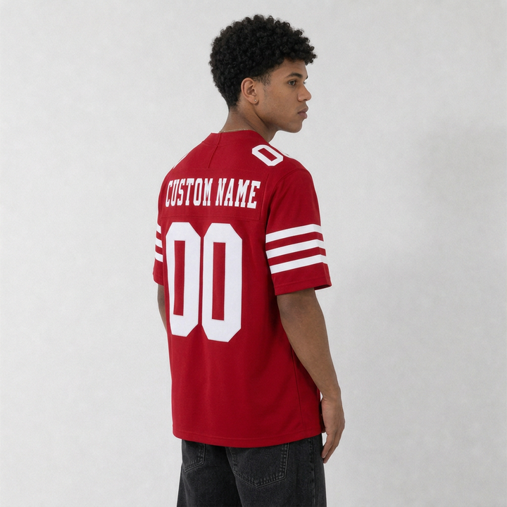 SF Red Football Jersey Number 00 Custom Name and Number