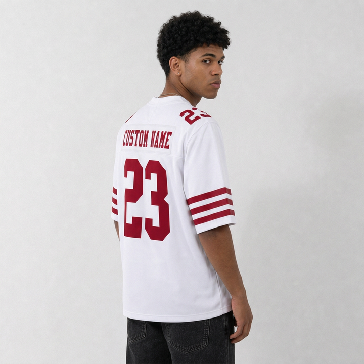 SF White Football Jersey Number 23 Custom Name and Number