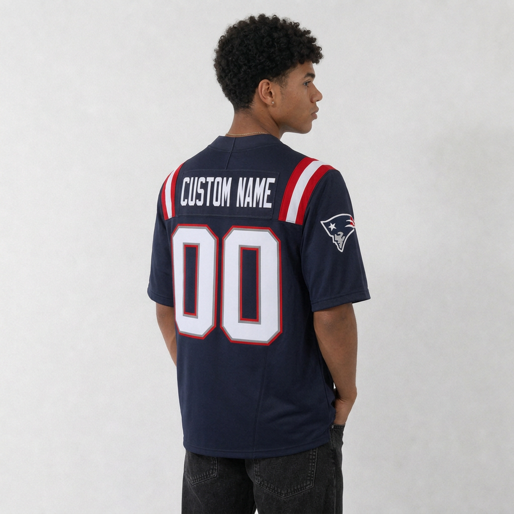 NE Navy Football Jersey Number 00 Custom Name and Number