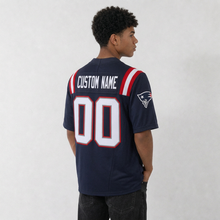 NE Navy Football Jersey Number 00 Custom Name and Number