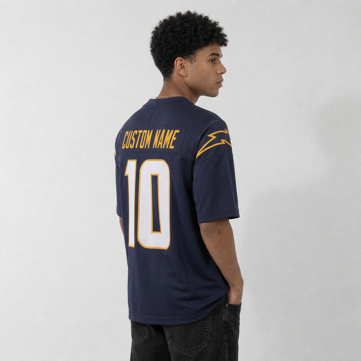 LAC Navy Football Jersey Number 10 Custom Name and Number