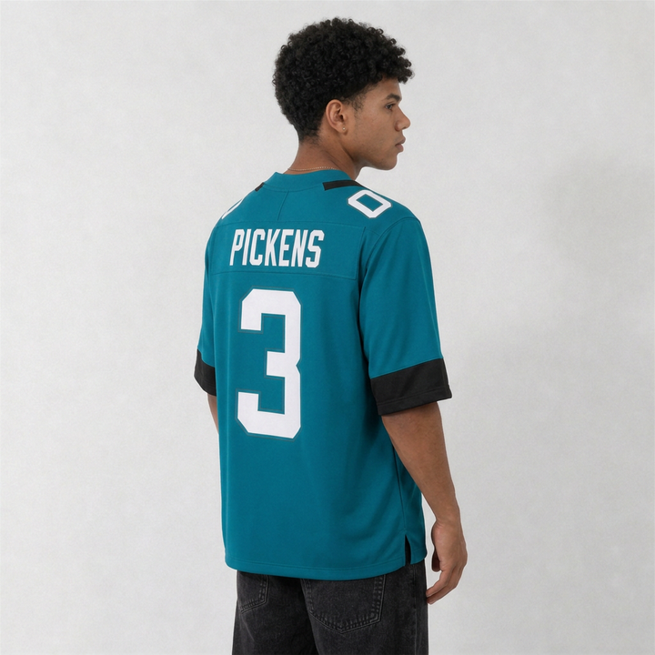 JAX Teal Football Jersey Number 00 Custom Name and Number