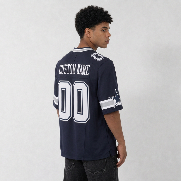 DAL Navy Football Jersey Number 00 Custom Name and Number