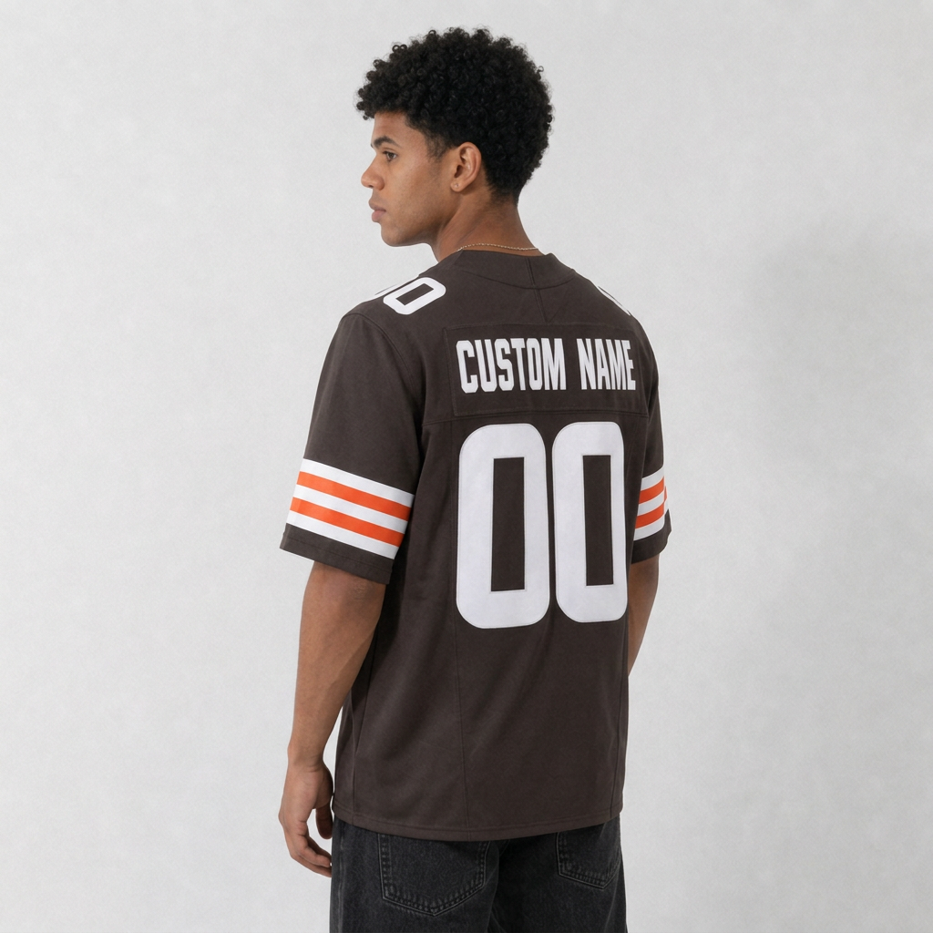 CLE Brown Football Jersey Number 00 Custom Name and Number