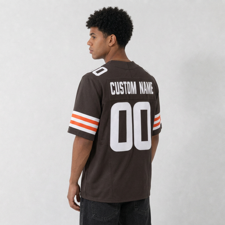 CLE Brown Football Jersey Number 00 Custom Name and Number