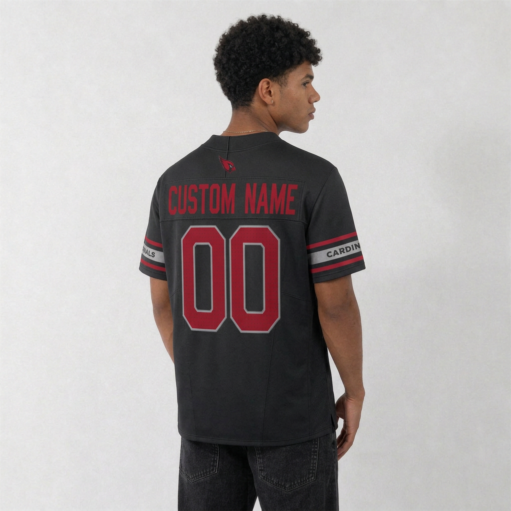 ARI Black Football Jersey Number 00 Custom Name and Number