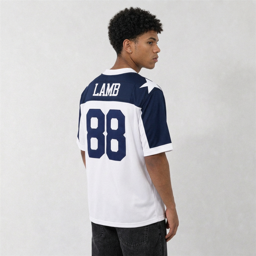 DAL White Football Jersey Lamb Number 88 Custom Name and Number