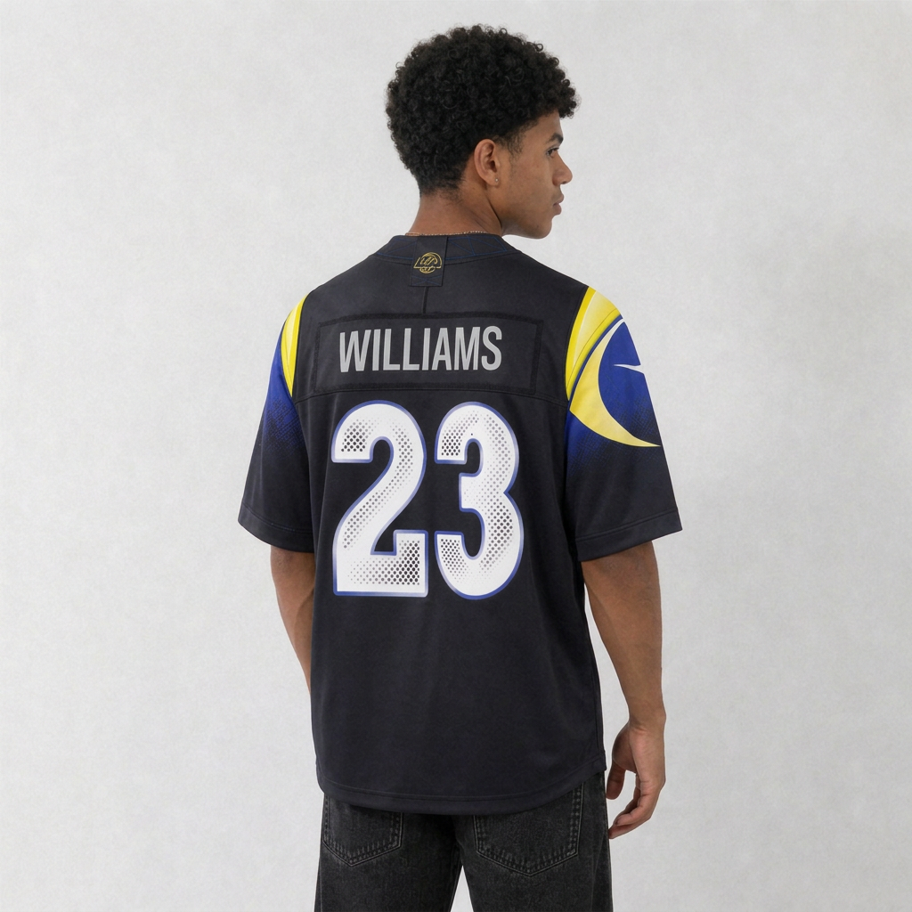 LAR Black Football Jersey Williams Number 23