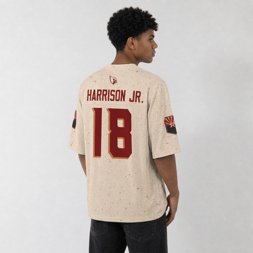 ARI Cream Football Jersey Harrison Jr Number 18