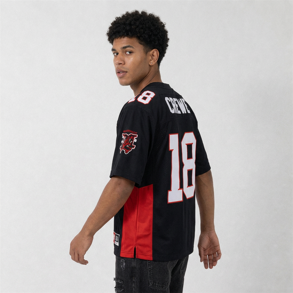 Custom Crewe Black Football Jersey Number 18 Personalized Name and Number