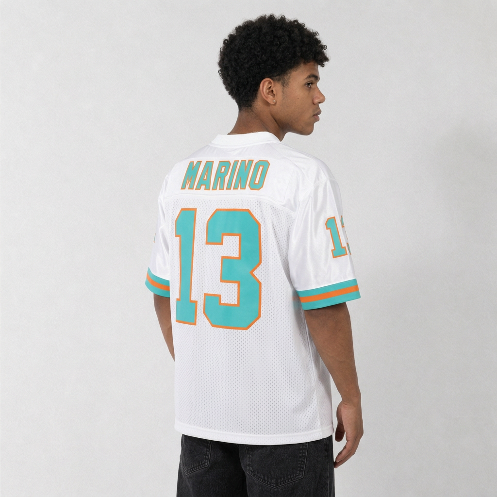 Dan Marino White Football Jersey – Custom Name and Number