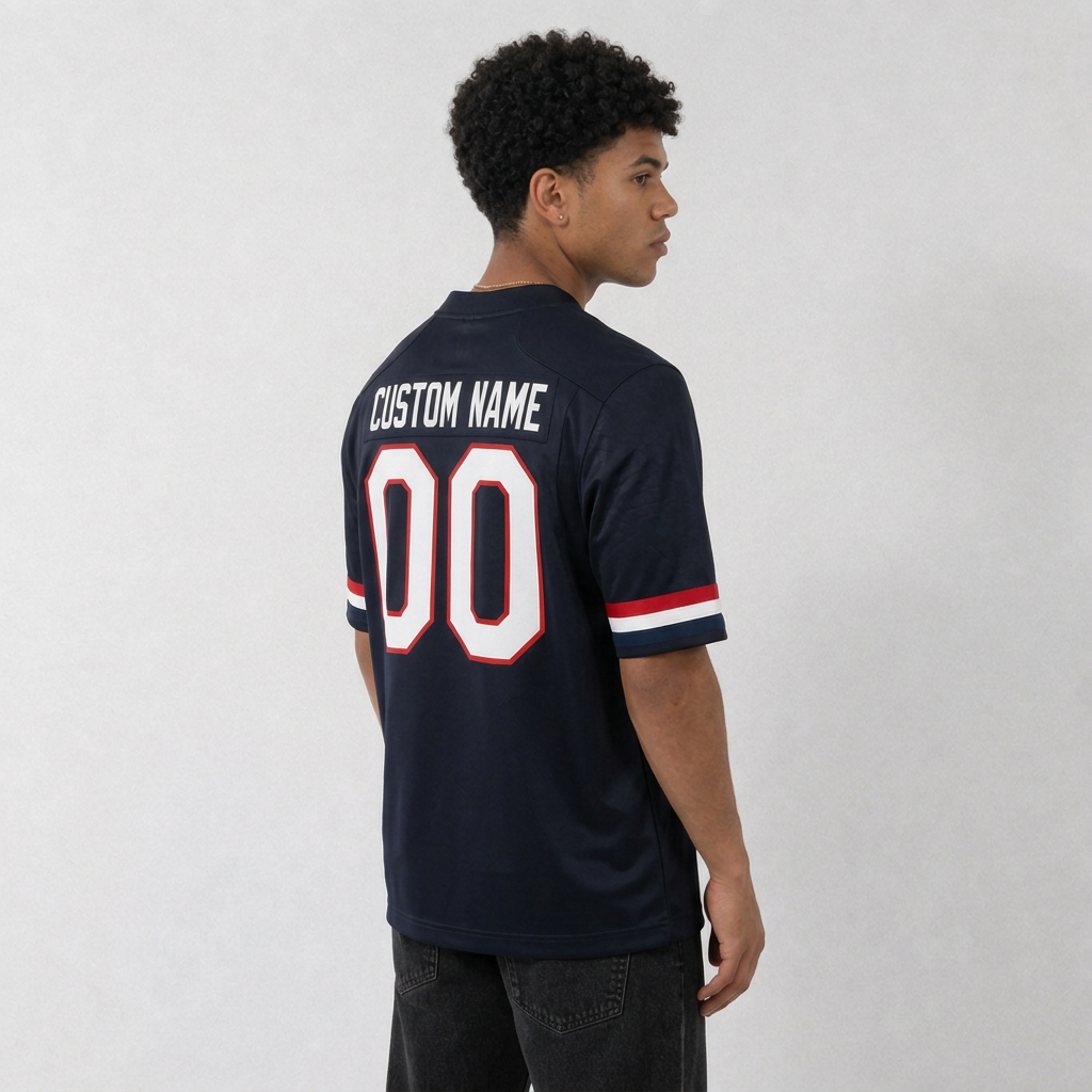 USA Navy Blue Football Jersey – Custom Name and Number