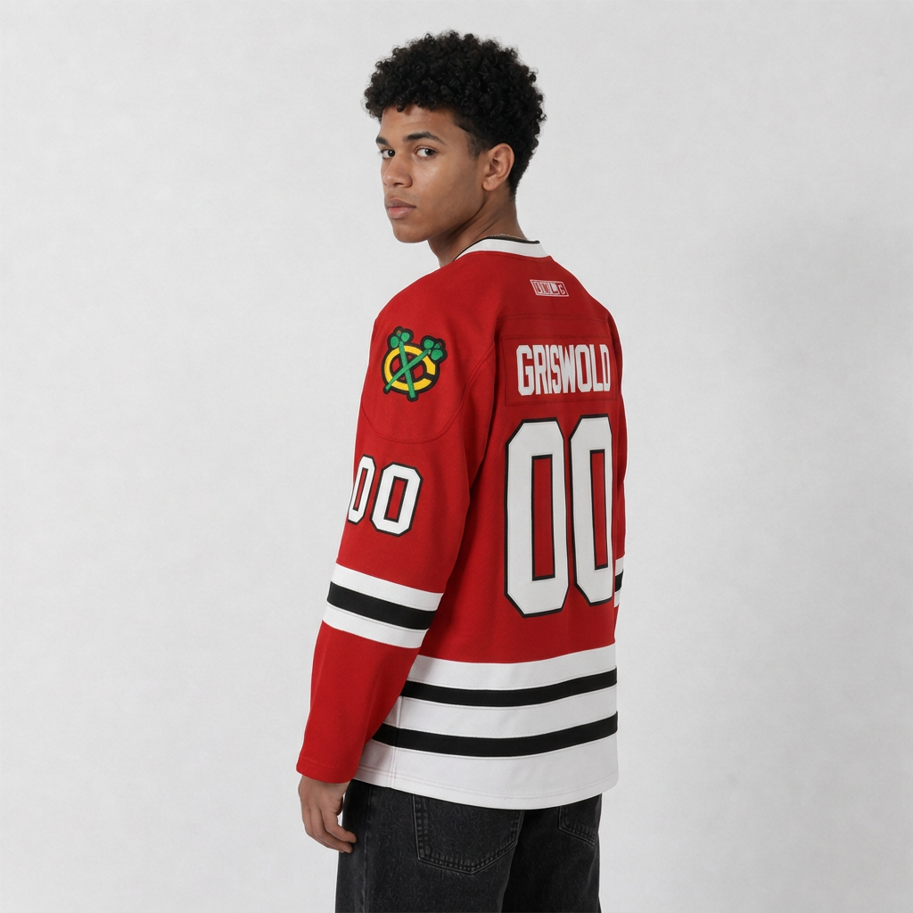 Griswold Red Hockey Jersey – Custom Name and Number