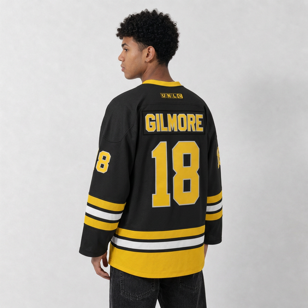 Happy Gilmore Boston Black Hockey Jersey – Custom Name and Number