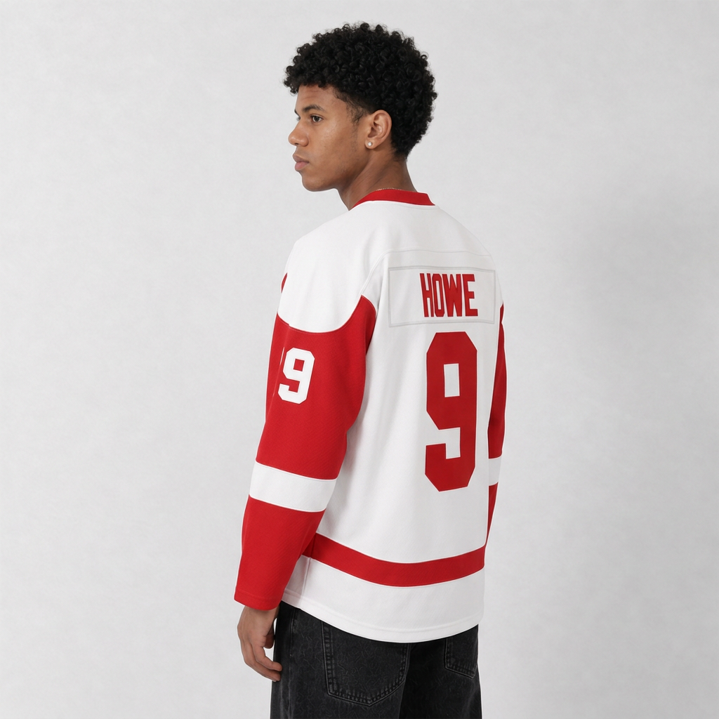 Gordie Howe Detroit White Hockey Jersey – Custom Name and Number