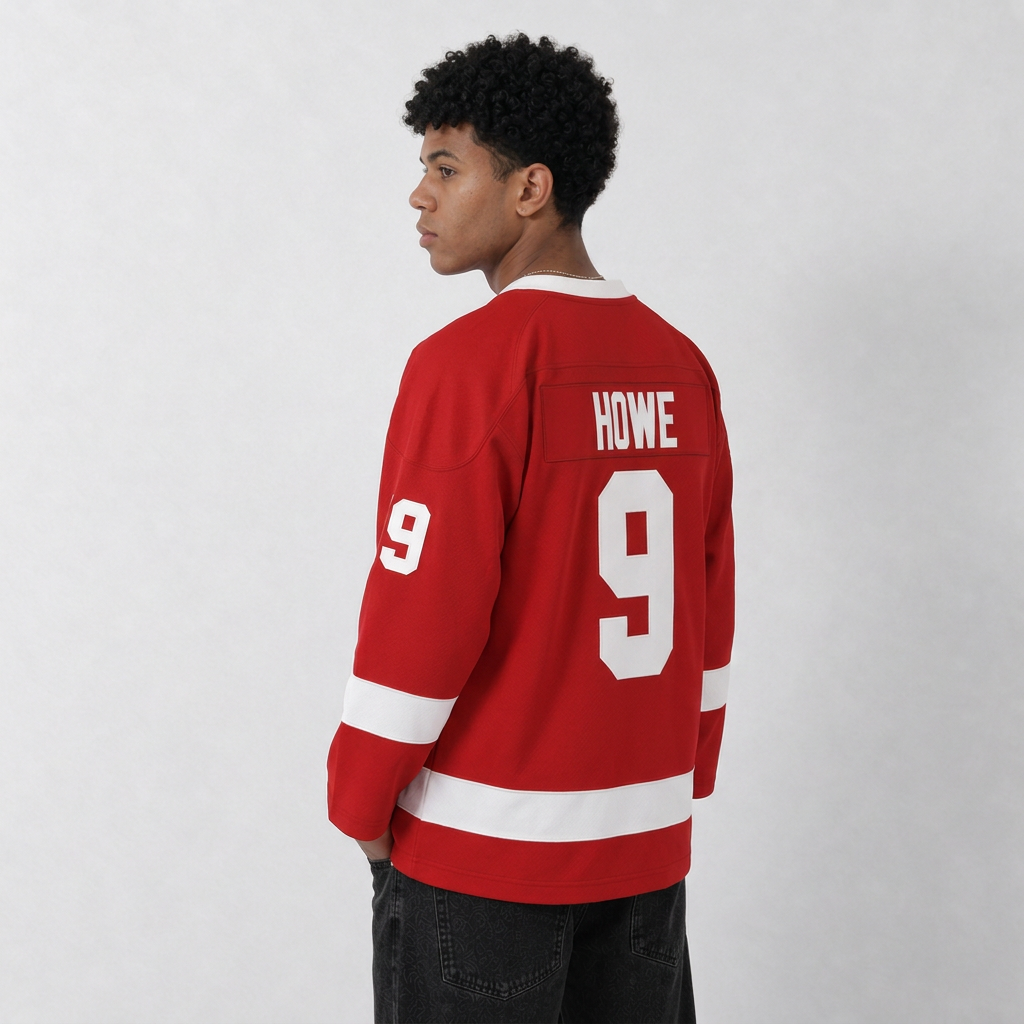 Gordie Howe Detroit Red Hockey Jersey – Custom Name and Number