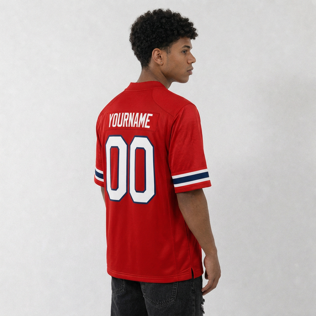 USA Red Football Jersey – Custom Name and Number
