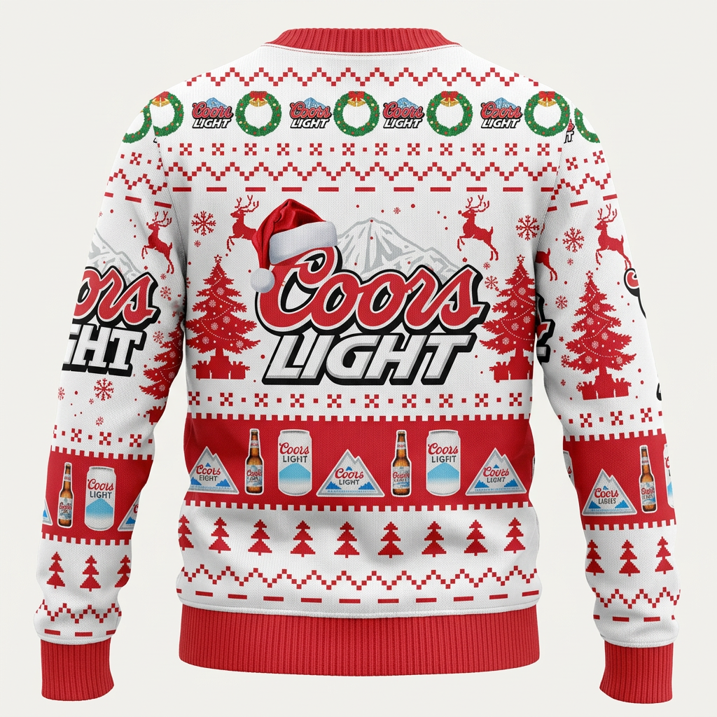 Coors Light Christmas Ugly Sweater Beer Lover Holiday Sweatshirt