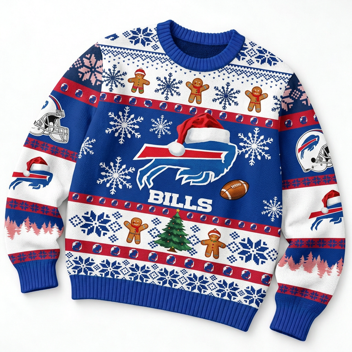 Buffalo Bills Christmas Ugly Sweater NFL Football Holiday Sweatshirt